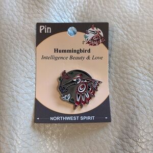 'Hummingbird' Pin Indigenous Design by Philip Joe, Salish